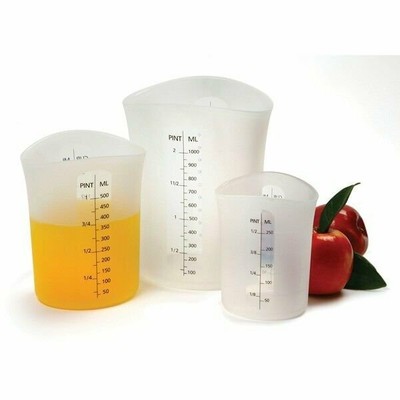 Norpro Measure Stir & Pour Silicone Flexible Measuring Cup - 1C, 2C and 4C Sizes