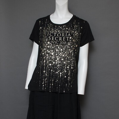 T-shirt Victoria's Secret Rose Bling à Paillettes - Modèle Oversize Col