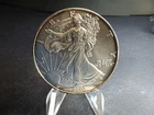 2002  American Silver Eagle 1 oz Silver  BU (some toning)