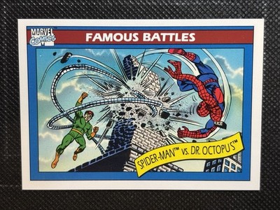 1990 Impel Marvel Universe Series 1 - Famous Battles: Spider-Man Vs Dr Octopus