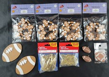 Craft Necklace  Football Charms Crafting Expressions 1-1/2" Pinback Lot x11