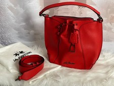 Tasche Damentasche Umhängetasche - La Martina - Handtasche Leder Rot