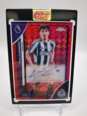Topps Chrome Premier League 25/26 Auto Tino Livramento 3/5 Newcastle Breaker