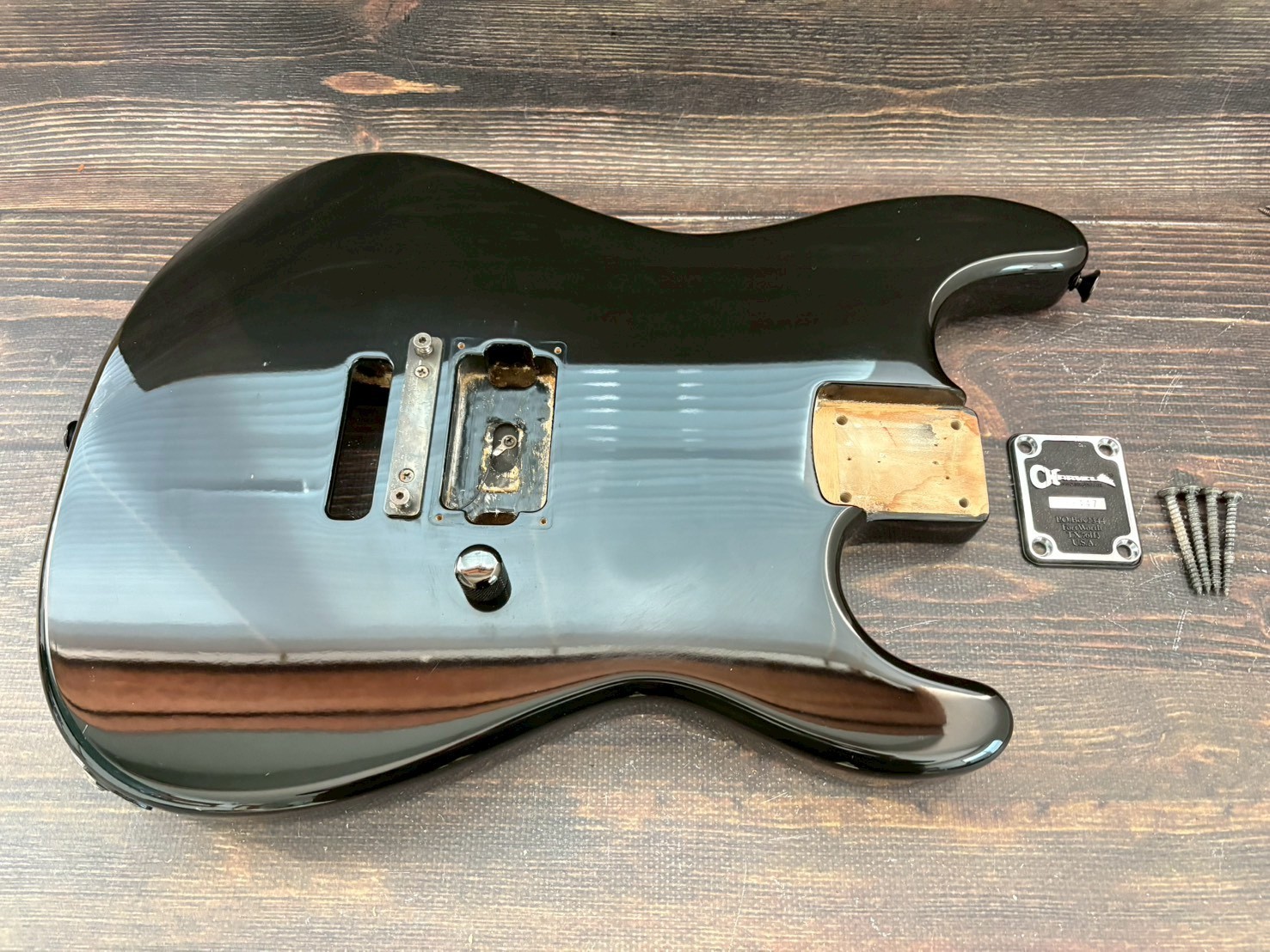 80s Charvel by Jackson Model-2 1H Body Black w/Plate