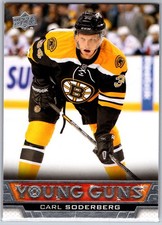 2013-14 Carl Soderberg Upper Deck Young Guns Rookie Card #201. rookie card picture