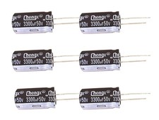 3300uF 50V 18X36mm /-20 105 C 6 PCS Aluminum Electrolytic Capacitors,3300