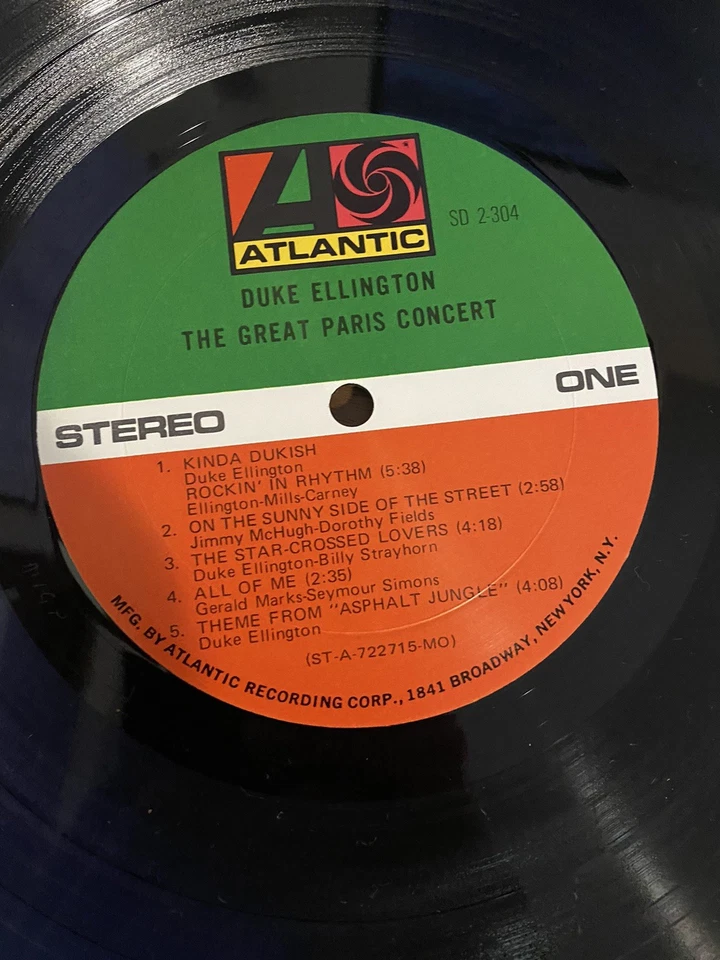 Duke Ellington - Great Paris Concert -(2LP) Atlantic SD2-304 LP Vinyl - EX - Image 4 of 4