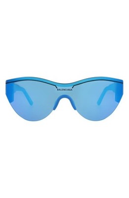 New Balenciaga Women 99mm Shield Mirrored Sunglasses 