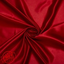 Fynite Apple Red Charmeuse Satin Fabric 5 Yards 44" Wide Bridal Dressmaking