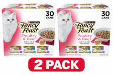  2 Pack  Purina Fancy Feast Grilled Poultry Beef Wet Cat Food 60 Cans 3oz