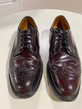 Vintage Florsheim Imperial V Cleat Shell Cordovan Mens Shoes  12 D