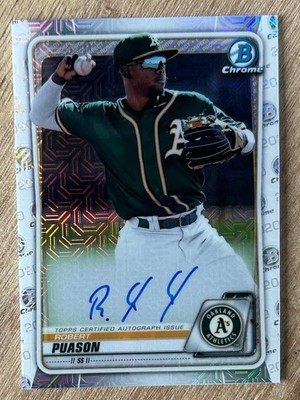 2020 Bowman Chrome-Mega Box Chrome Mojo Auto Robert Puason #BCMA-RP (AU, RC)