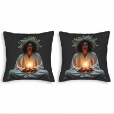 Set of 2 18x18in Throw Pillow Covers - Elegant Floral Pattern Design