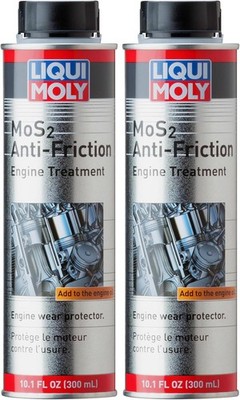Liqui Moly MoS2 Anti-Friction Engine Treatment | 300 ml | Oil additive Pack of 2