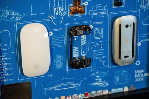 Apple Magic Mouse 1 Teardown Art, Shadow Box Display, Apple Fan Collectible