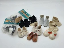 Mixed Lot Of 10 Pair black white shoes Some fit Madame Alexander 12 Inch dolls