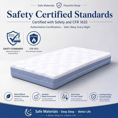 10'' Twin Size Mattress Balanced Support for Back and Side Sleepers Medium-Firm