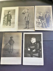 5 RPPC BOYS IN UNIFORMS 1900's Postcards — photo 1