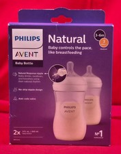 New Philips Avent Natural Baby Bottles with Natural Response Nipples 3-6m 
