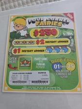 NEW Box of Pull tab Tickets  - Seal Card Tabs "Four Corner Fairies" Game