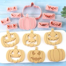 Mini Pumpkin Cookie Cutters, DIY 3d Halloween Raised Design Cookie Sta