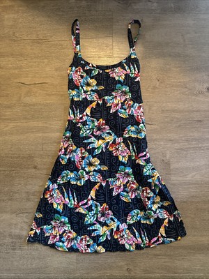 mango floral mini dress MNG 71300 Mango Floral Drape Convertible Mini dress SZ 6 Black Multi