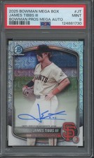 2025 Bowman Chrome Mega Box James Tibbs III Auto RC Rookie Mint PSA 9