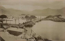 PORTHMADOG HARBOUR WALES Bird's Eye View Vintage FRITH'S RPPC