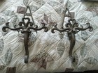 Pair Of Wrought Iron Plate/Picture Holders Wall Mount