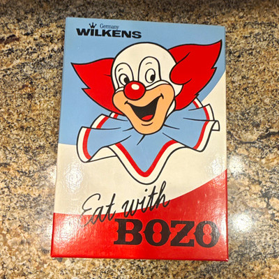 Wilkens Eat with Bozo The Clown 4-Piece Stainless Steel Flatware Set w/ Case
