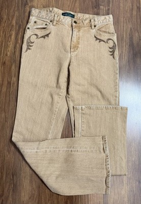 Lauren Jeans Co. Ralph Lauren Classic Bootcut Camel Denim Size 10 Glam Cowgirl