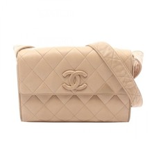 Borsa a tracolla CHANEL Matelasse pelle di agnello beige usata donna GHW