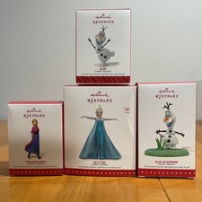 4 Hallmark Disney FROZEN Ornaments Elsa, Princess Anna, Olaf