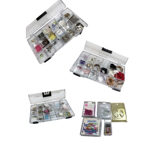 Making Memories Embellishment Lot Brad Bars Fasteners Charms Rhinestones