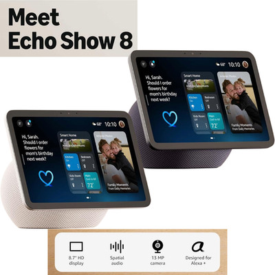 Amazon Echo Show 8 8インチ（2025 モデル) New 2025 Amazon Echo Show 8 (4th Gen) With HD Display, Spatial