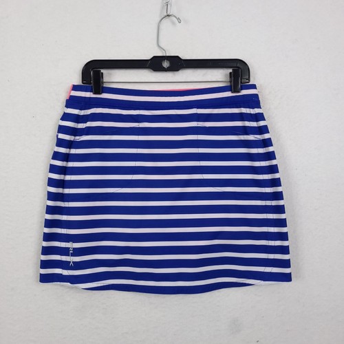 RLX Ralph Lauren Golf Skort Womens Size M Blue White Striped Activewear Casual