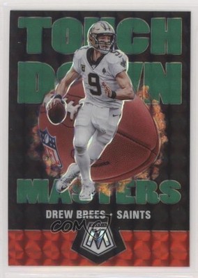 2020 Panini Mosaic Touchdown Masters Green Mosaic Prizm Drew Brees #TM1 HOF n3m