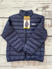 NEW Eddie Bauer Youth Down Packable Jacket 650 Navy Blue Sz. M 7/8 Lightweight