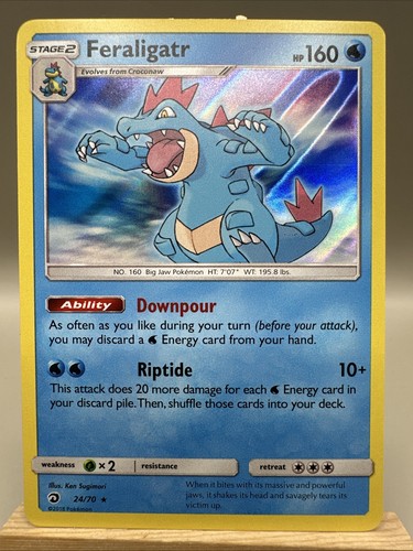 Pokemon TCG Feraligatr 24/70 Dragon Majesty Holo Rare NM