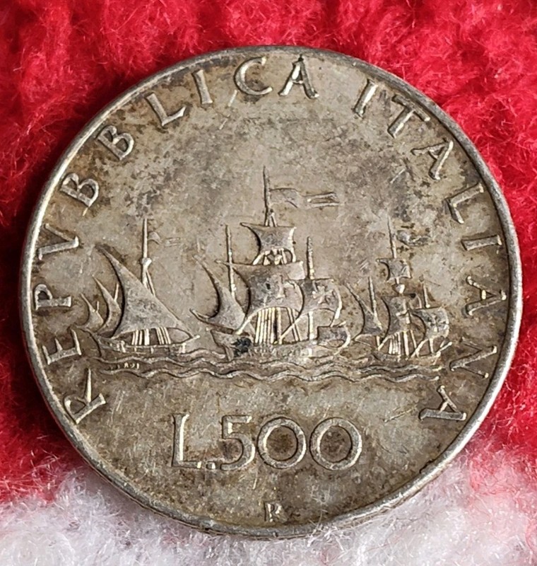 1958 Italy 500 Lire Silver