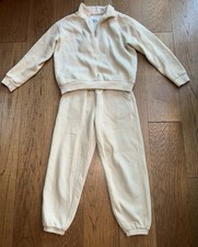 Rozalia for Atoir Womens Solid Sweatsuit Sweatshirt  Pants Cream Size S