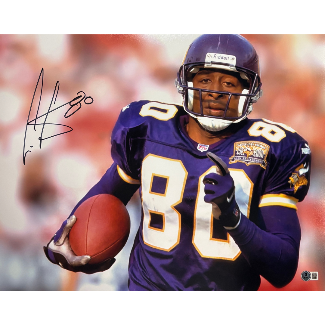 Cris Carter Autographed Minnesota Vikings 16x20 Photo Beckett Signed 