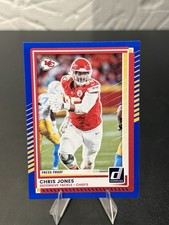 CHRIS JONES 2025 PANINI DONRUSS FOOTBALL - PRESS PROOF BLUE KC CHIEFS
