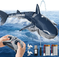 NIPLOOOW 2.4GHz Remote Control Shark Toys for Boys,1:18 Scale High Simulation Sh