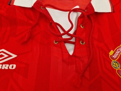 Maillot Vintage Manchester United 1992-1994 - Umbro Domicile Rouge - Taille L