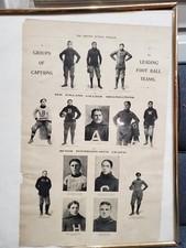 1895 Boston Sunday Herald Supplement College & High School FB Captains * loaded