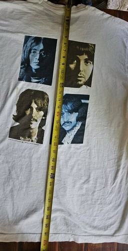 90s The Beatles The White Album Photos T-shirt 2XL Rock Winterland Fruit OT Loom - Picture 13 of 18