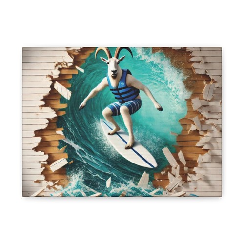 Surreal Scene of a Surfing Goat - Picture 3 of 5