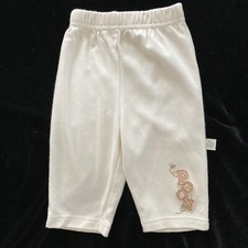 Disney Classic Pooh Bottoms Baby Unisex Pull On Pants Ivory Cotton Size 3 Mo