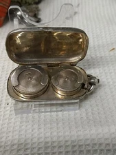 DOUBLE SOVEREIGN CASE STERLING SILVER London Antique 